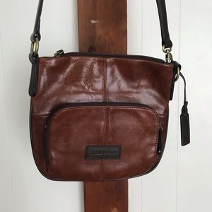 Tignanello Genuine Leather Brown Crossbody Purse